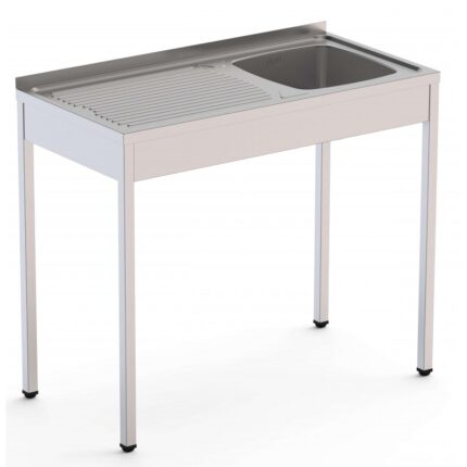 FREGADERO 500 CON MUEBLE CUBA DERECHA Y ESCURRIDOR IZQUIERDA
