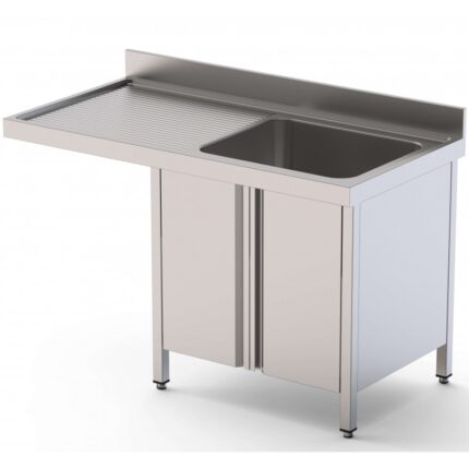 FREGADERO PARA LAVAVAJILLAS 1 CUBA DERECHA CON PUERTAS