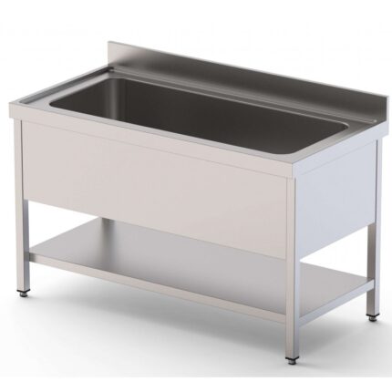 FREGADERO GRAN CAPACIDAD 1 CUBA CON MUEBLE CON ESTANTE