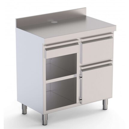 MUEBLE CAFETERO CON TOLVA A LA DERECHA